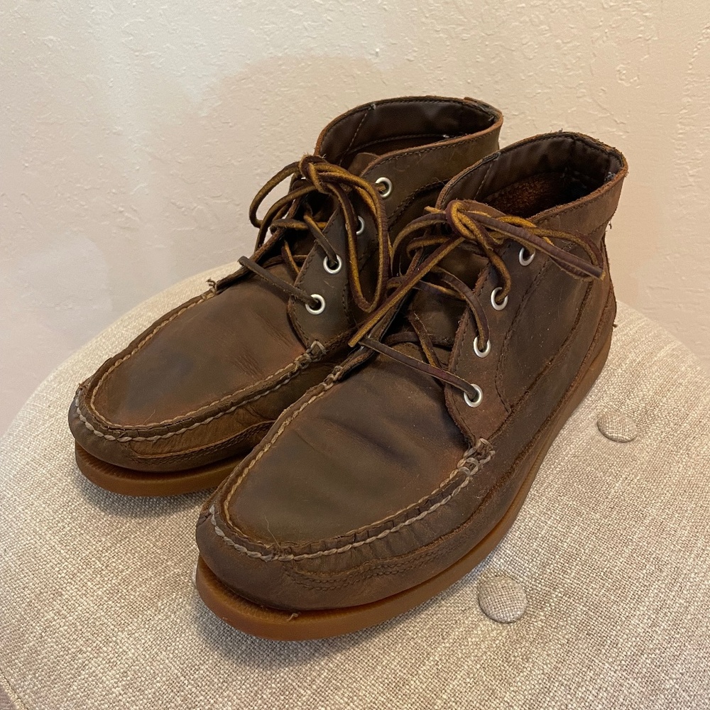 Men’s Size 9 Dark Brown Leather Sperry Chukka Boots